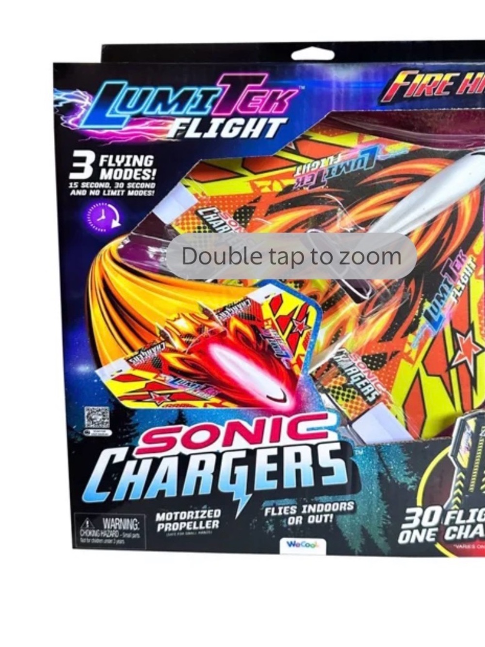 LumiTek Flight Sonic Chargers Toy Plane - Bright Red & Yellow(001)